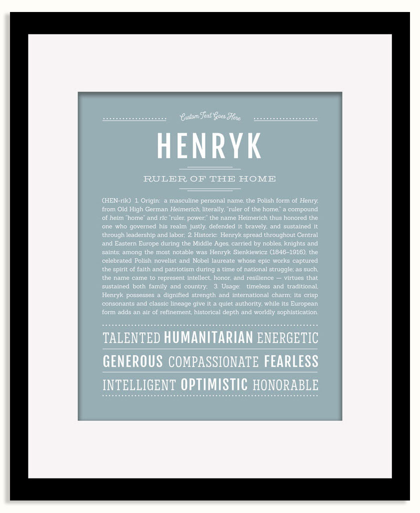 Frame Options | Powder Blue | Black Frame, Matted