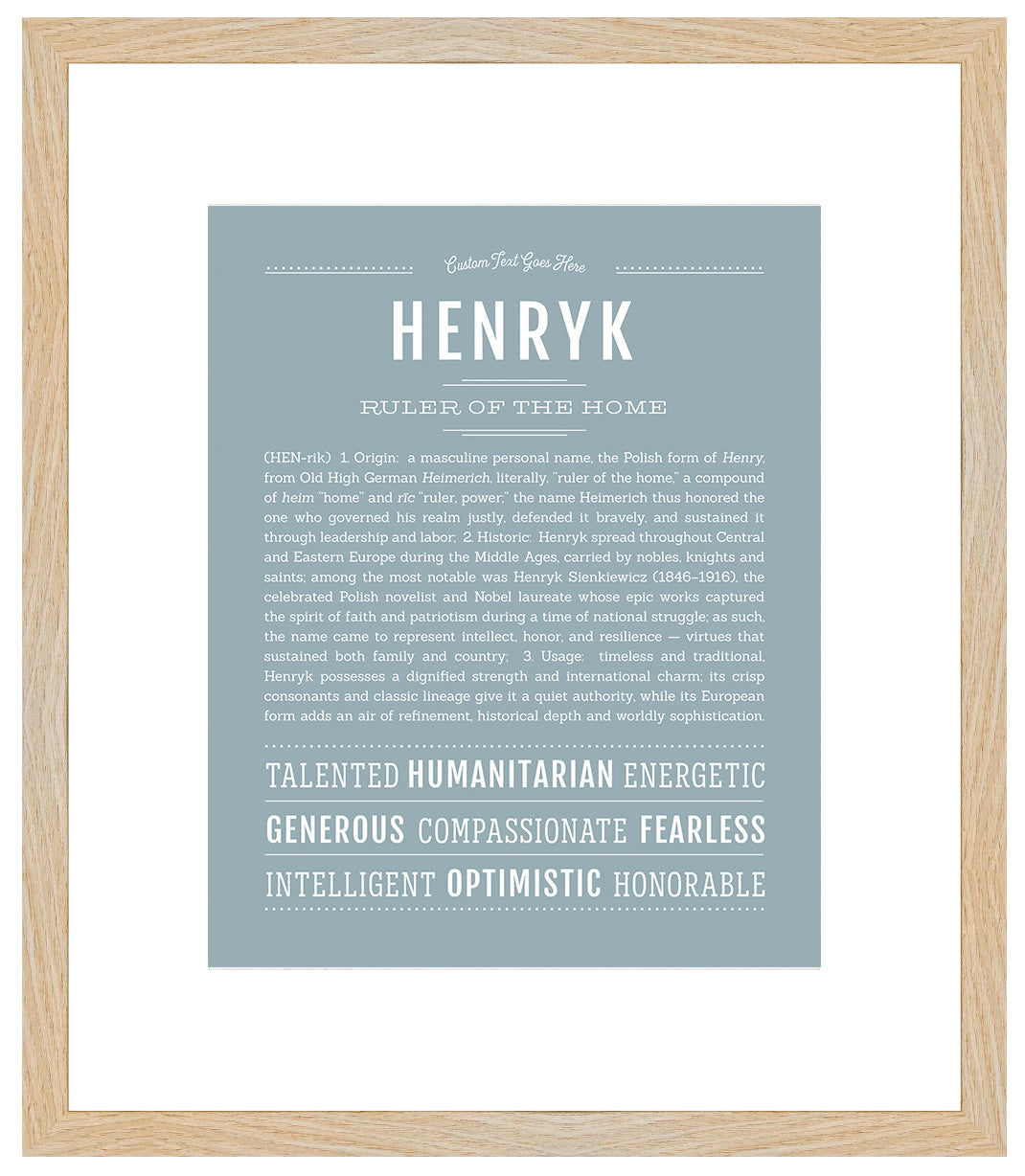 Frame Options | Powder Blue | Maple Frame, Matted
