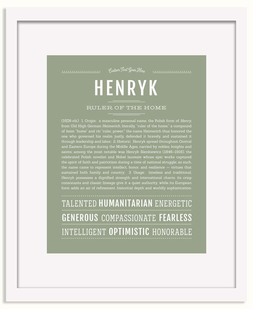 Frame Options | Sage | White Frame, Matted