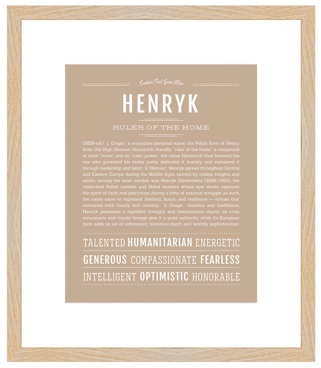 Frame Options | Tan | Maple Frame, Matted