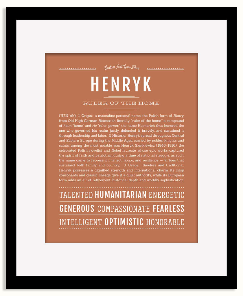 Frame Options | Terra Cotta | Black Frame, Matted