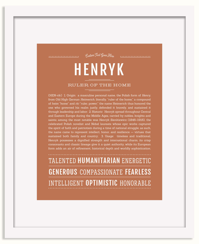 Frame Options | Terra Cotta | White Frame, Matted