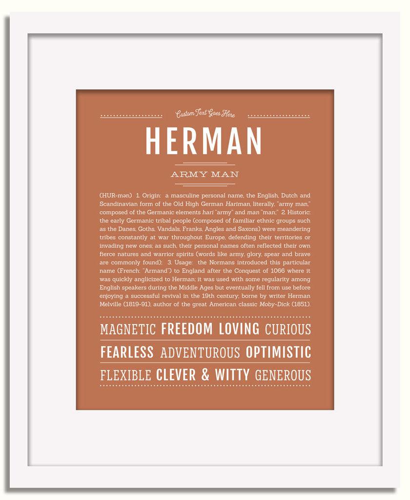 Frame Options | Terra Cotta | White Frame, Matted