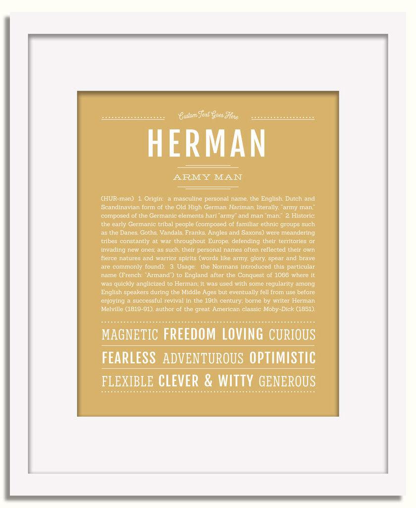 Frame Options | Matte Gold | White Frame, Matted