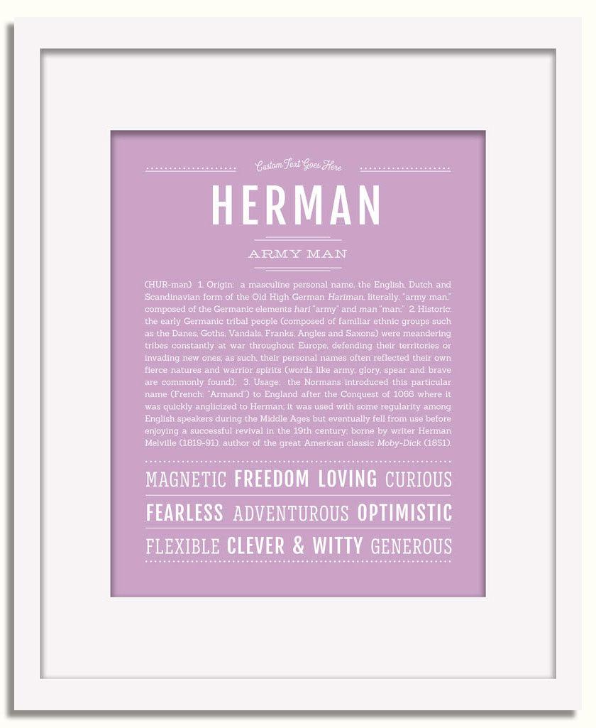 Frame Options | Lilac | White Frame, Matted