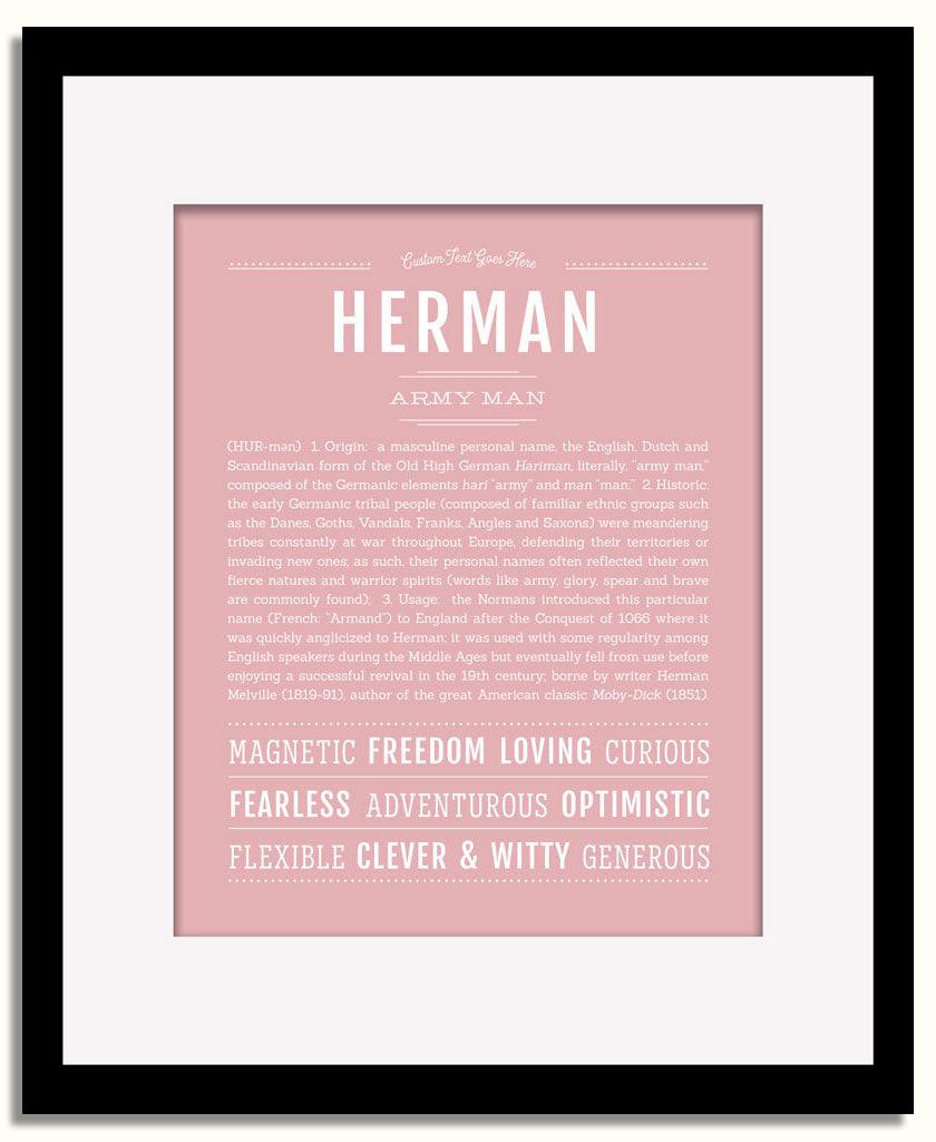 Frame Options | Dusty Rose | Black Frame, Matted