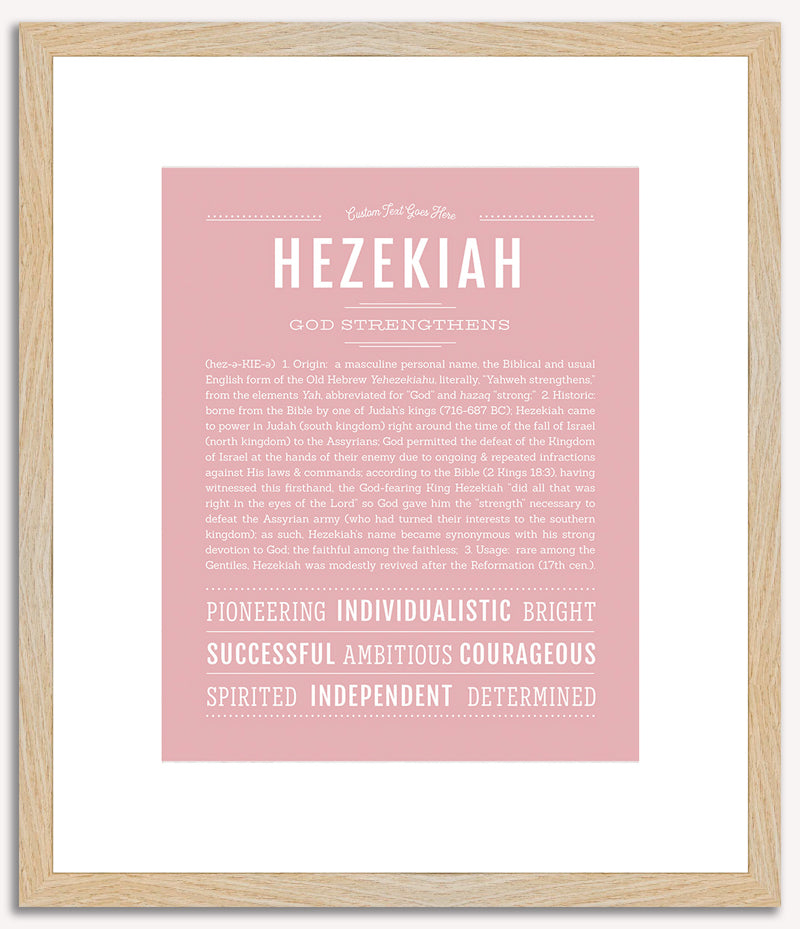 Hezekiah | Name Art Print