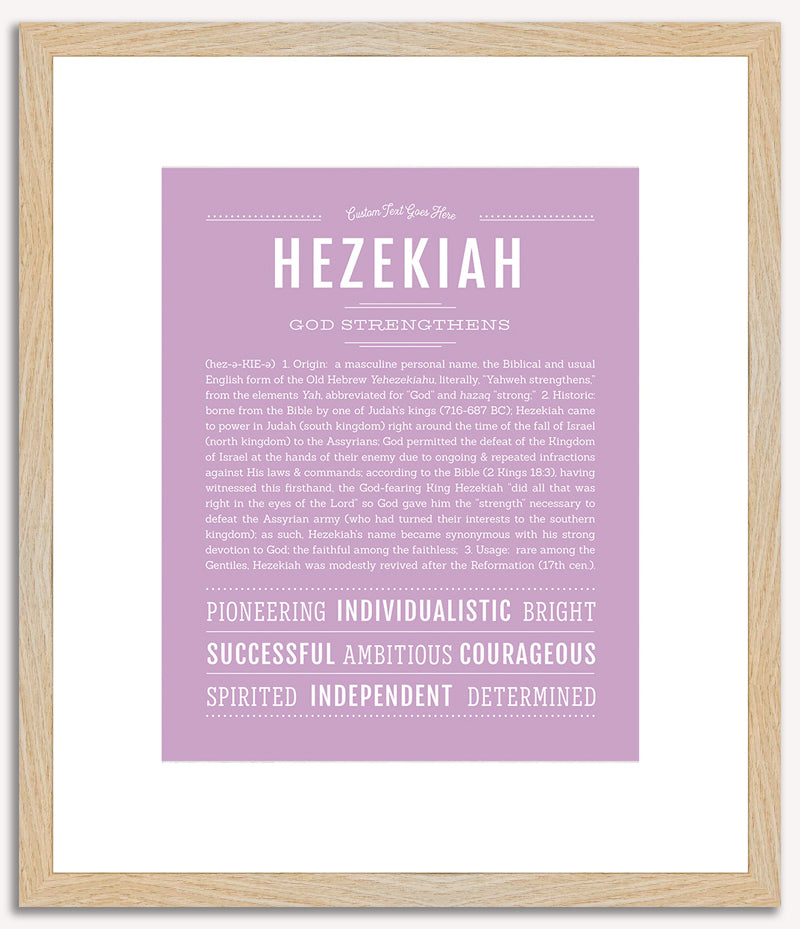 Hezekiah | Name Art Print