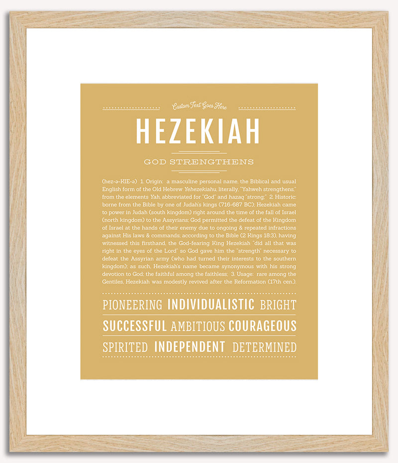 Hezekiah | Name Art Print