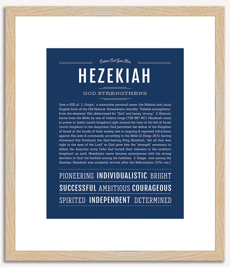 Hezekiah | Name Art Print