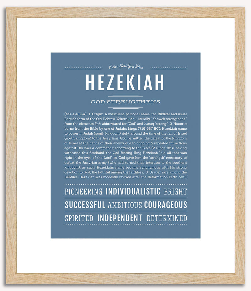 Hezekiah | Name Art Print