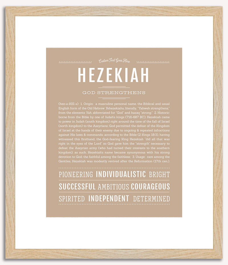 Hezekiah | Name Art Print