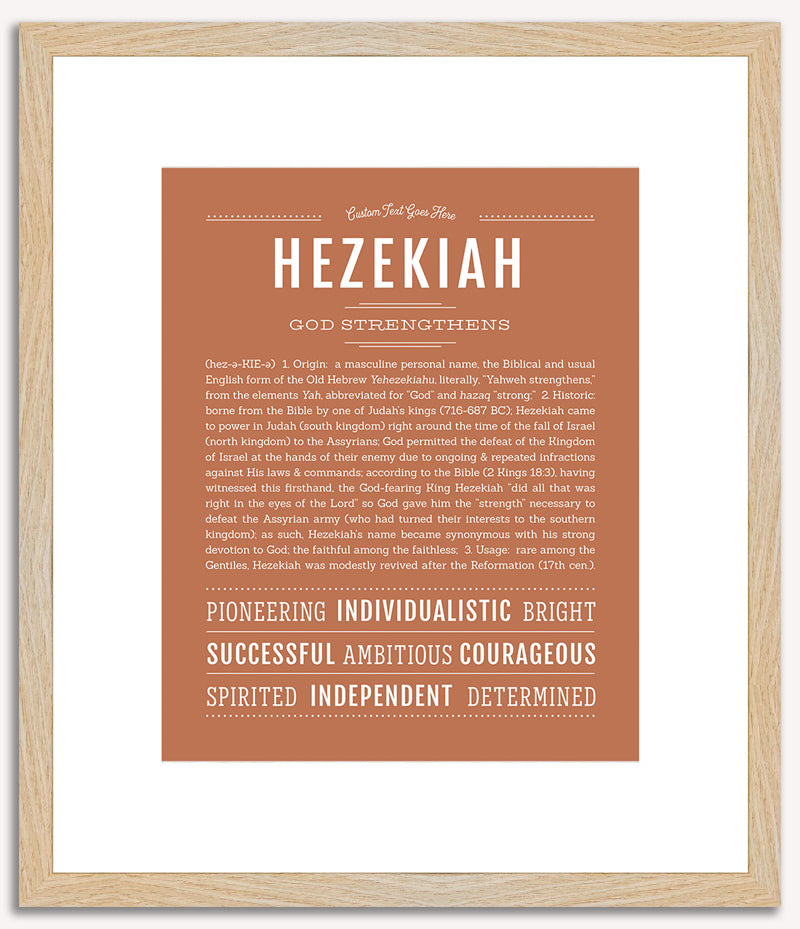 Hezekiah | Name Art Print