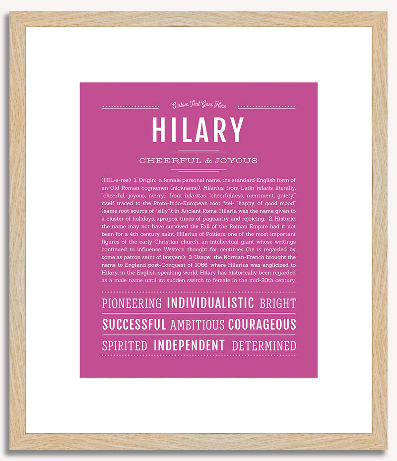 Hilary | Name Art Print