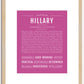 Hillary | Name Art Print