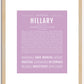 Hillary | Name Art Print