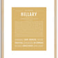 Hillary | Name Art Print