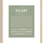 Hillary | Name Art Print