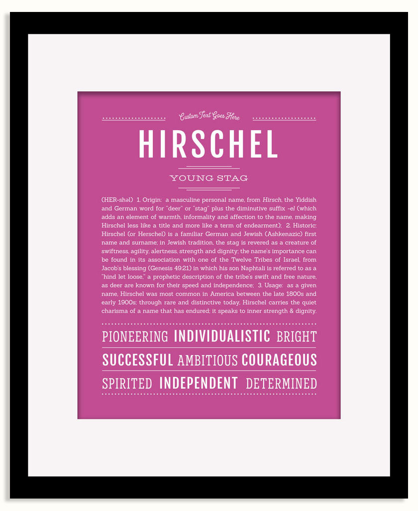 Frame Options | Dark Pink | Black Frame, Matted