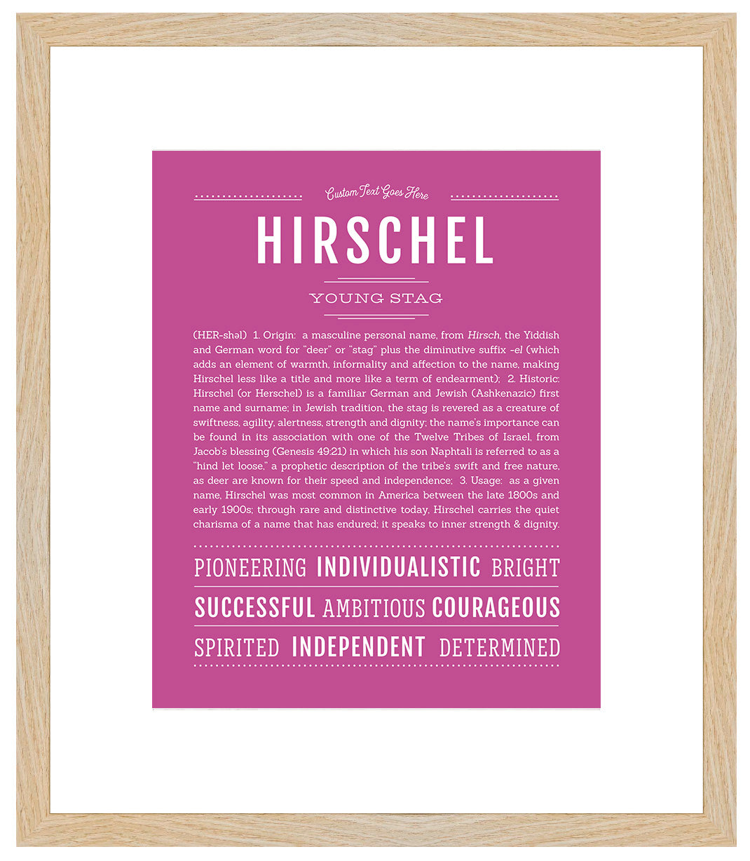 Frame Options | Dark Pink | Maple Frame, Matted
