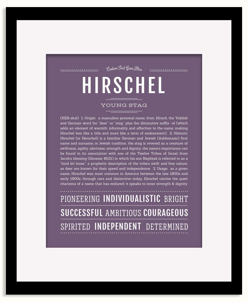 Frame Options | Deep Purple | Black Frame, Matted