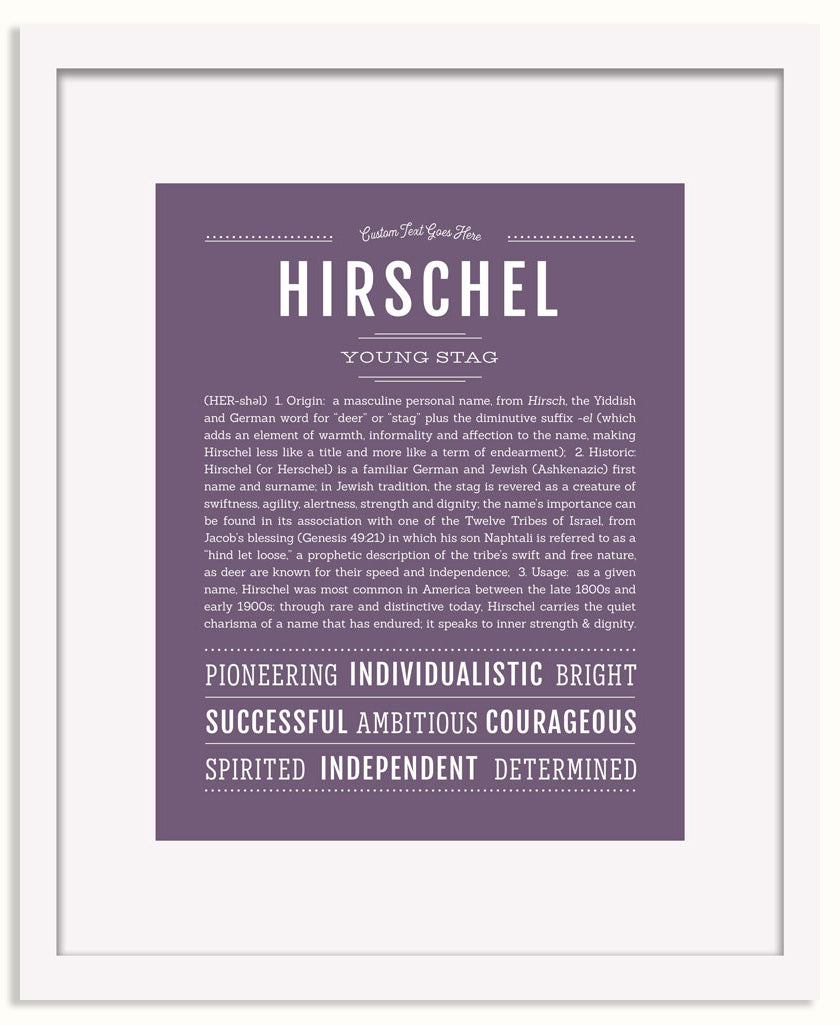 Frame Options | Deep Purple | White Frame, Matted