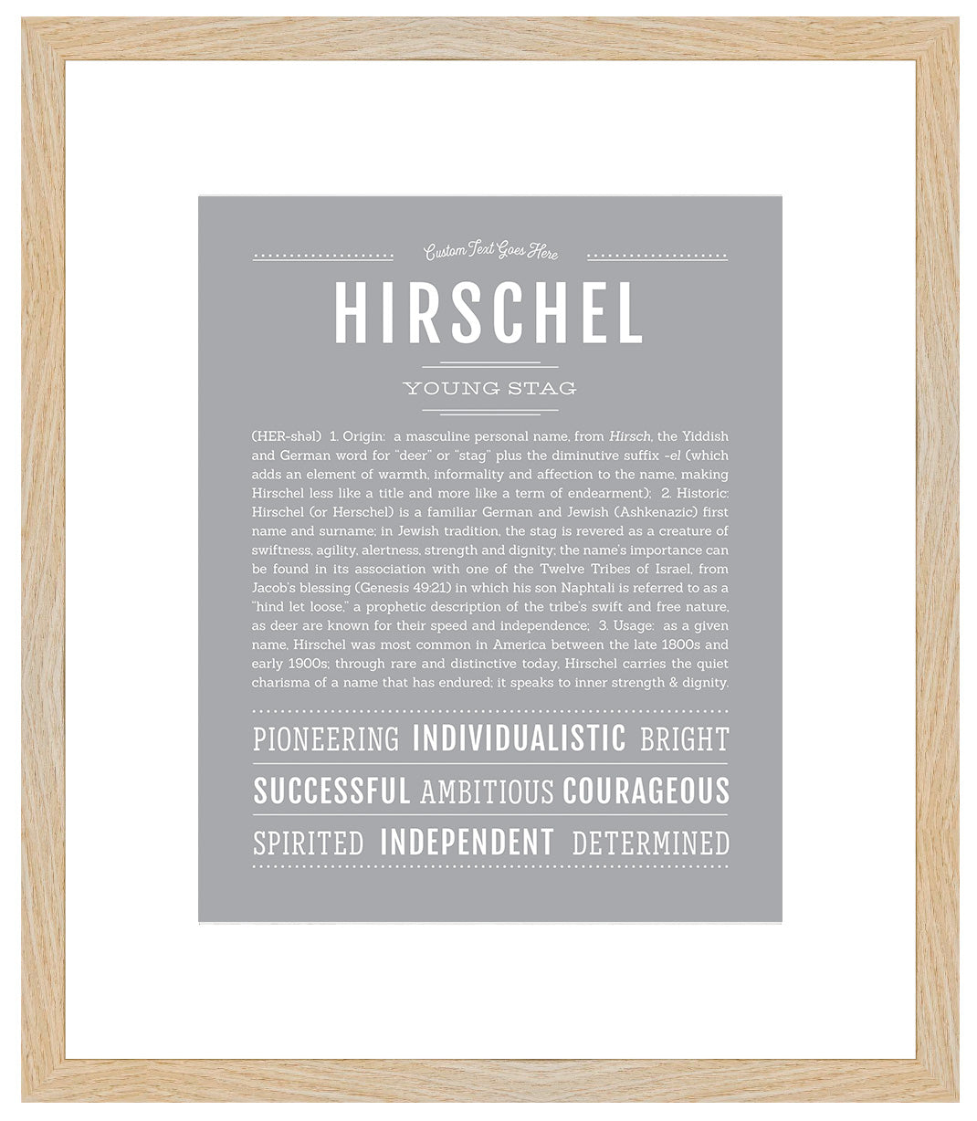 Frame Options | Light Gray | Maple Frame, Matted