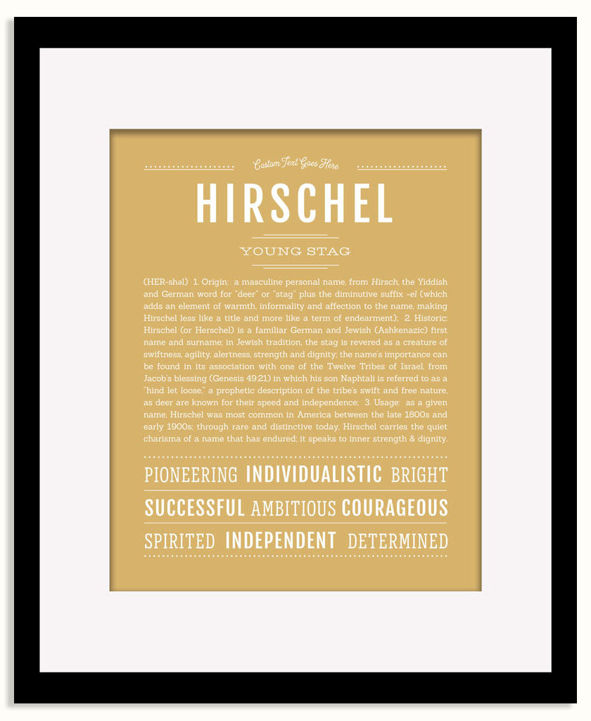 Frame Options | Matte Gold | Black Frame, Matted