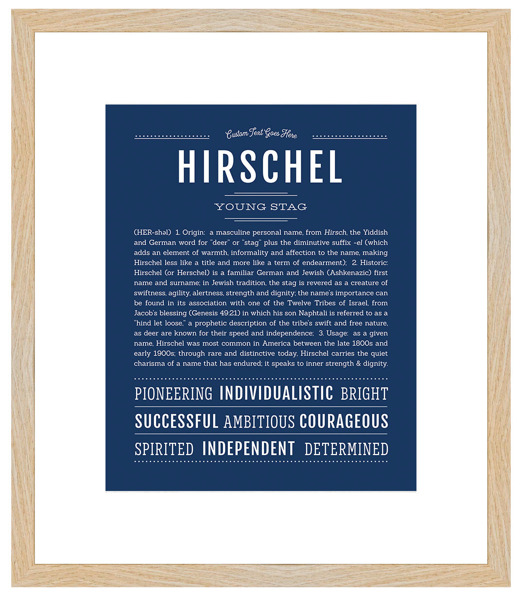Frame Options | Midnight Blue | Maple Frame, Matted