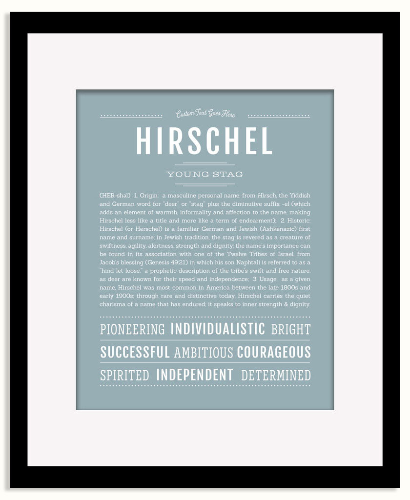 Frame Options | Powder Blue | Black Frame, Matted