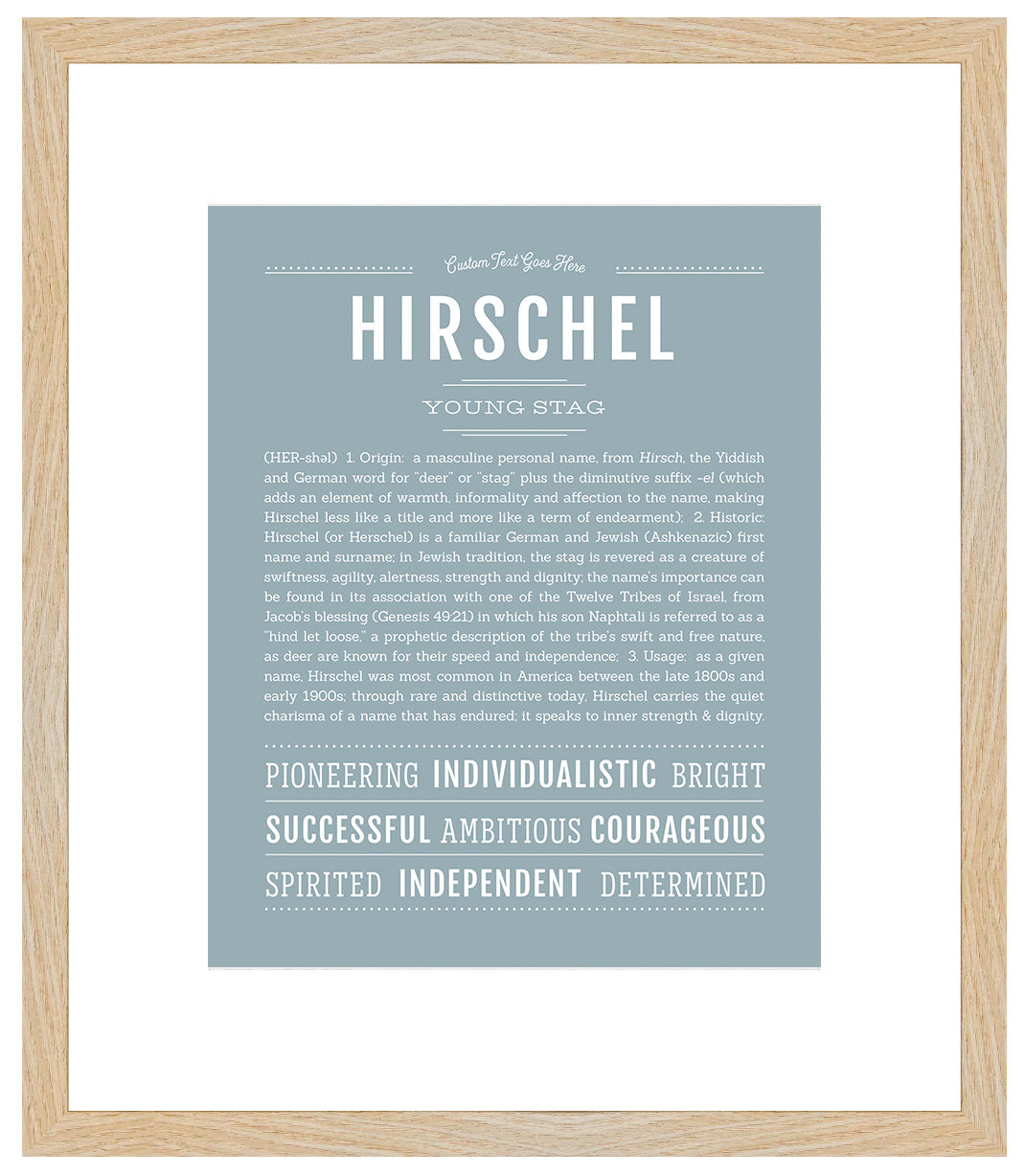 Frame Options | Powder Blue | Maple Frame, Matted