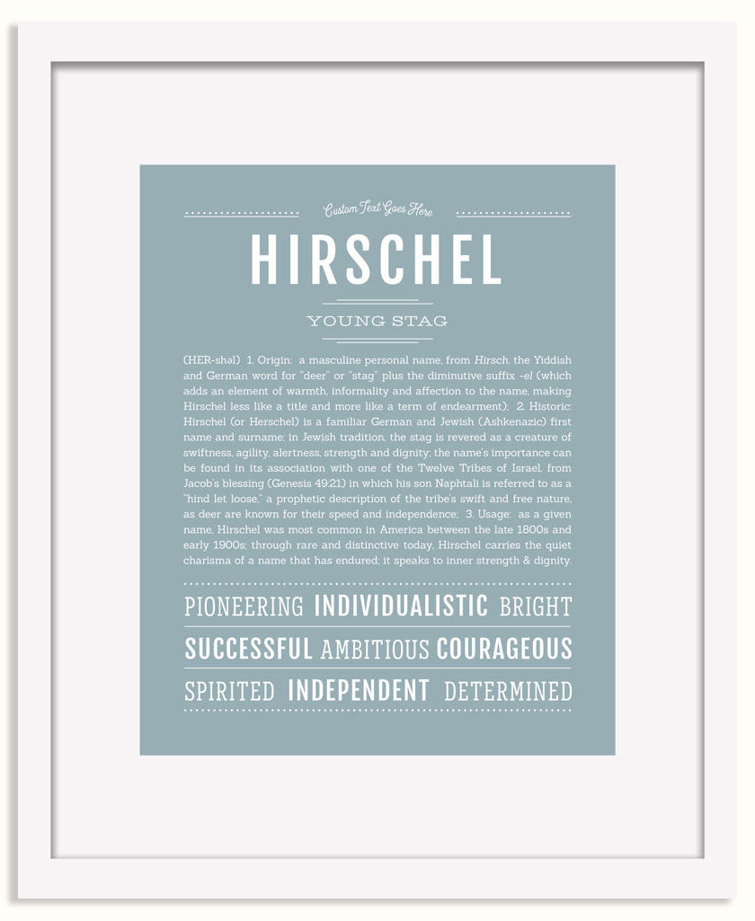Frame Options | Powder Blue | White Frame, Matted
