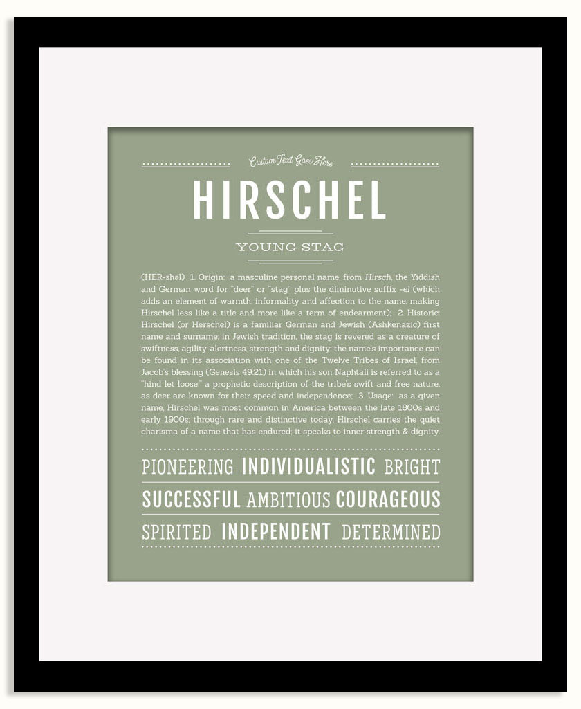 Frame Options | Sage | Black Frame, Matted