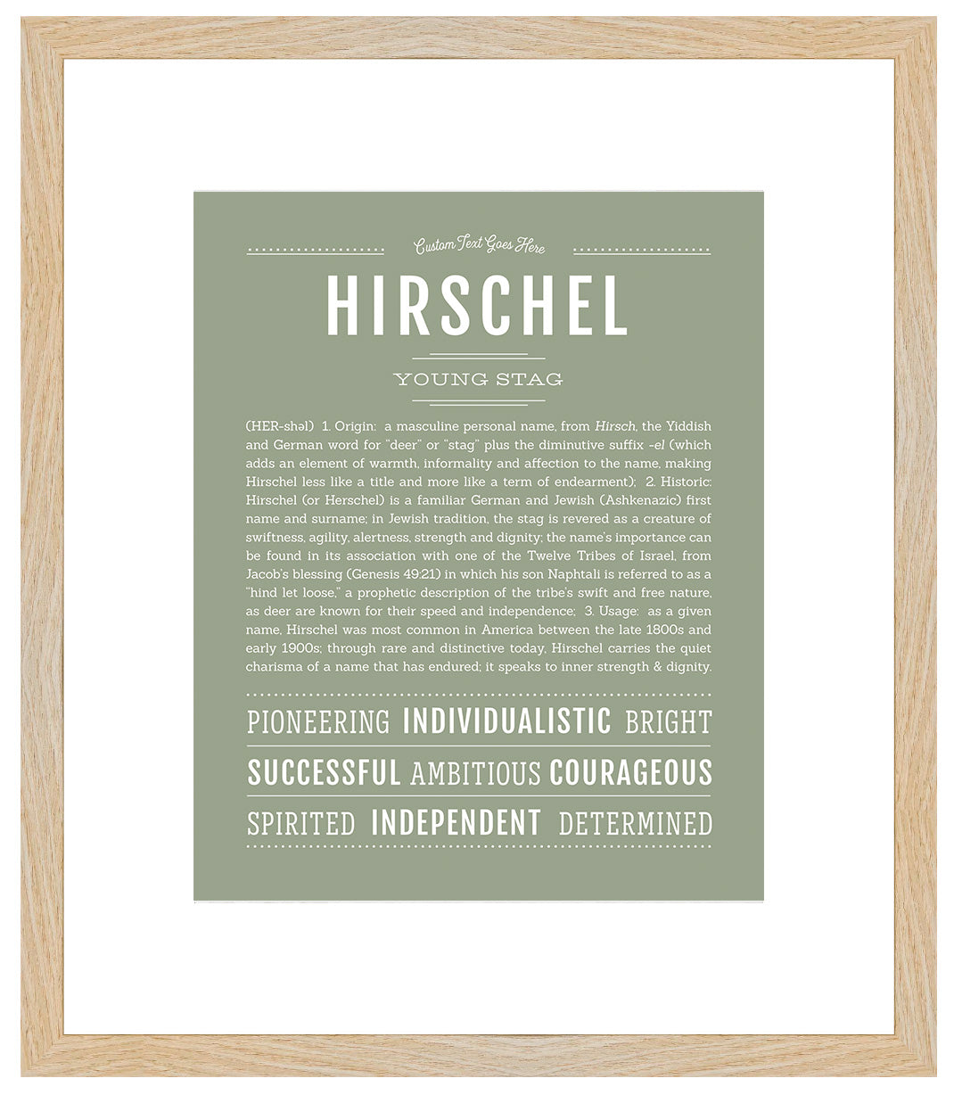 Frame Options | Sage | Maple Frame, Matted