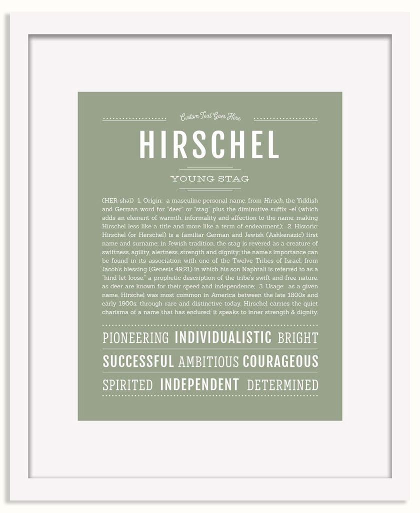 Frame Options | Sage | White Frame, Matted