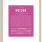 Holden | Name Art Print