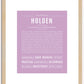 Holden | Name Art Print