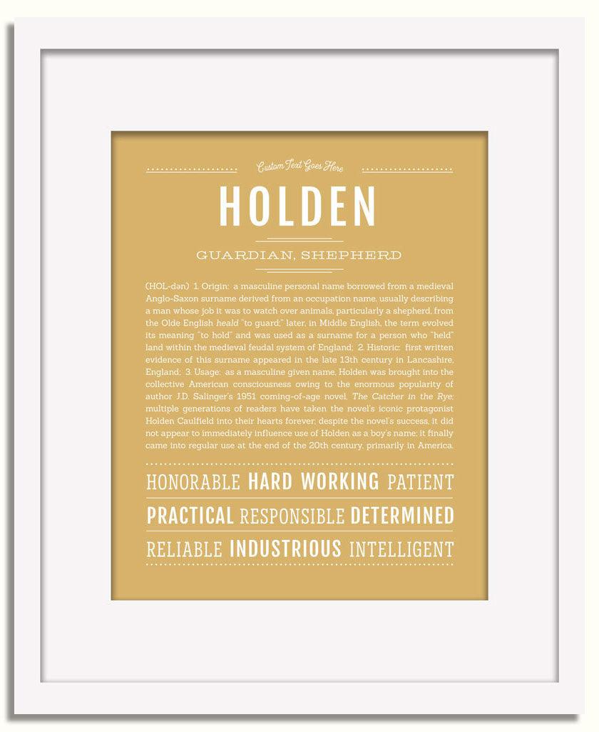 Frame Options | Matte Gold | White Frame, Matted