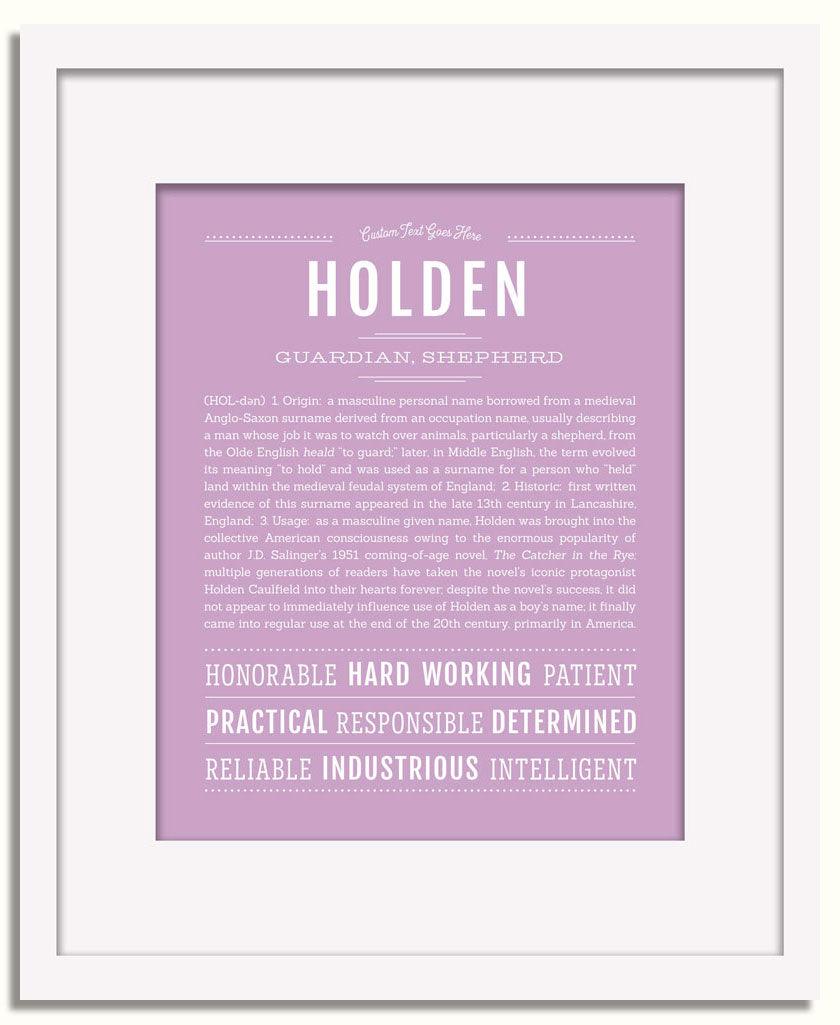 Frame Options | Lilac | White Frame, Matted