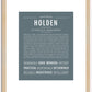 Holden | Name Art Print