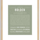 Holden | Name Art Print