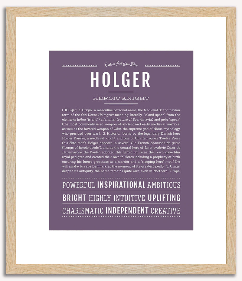 Holger | Name Art Print