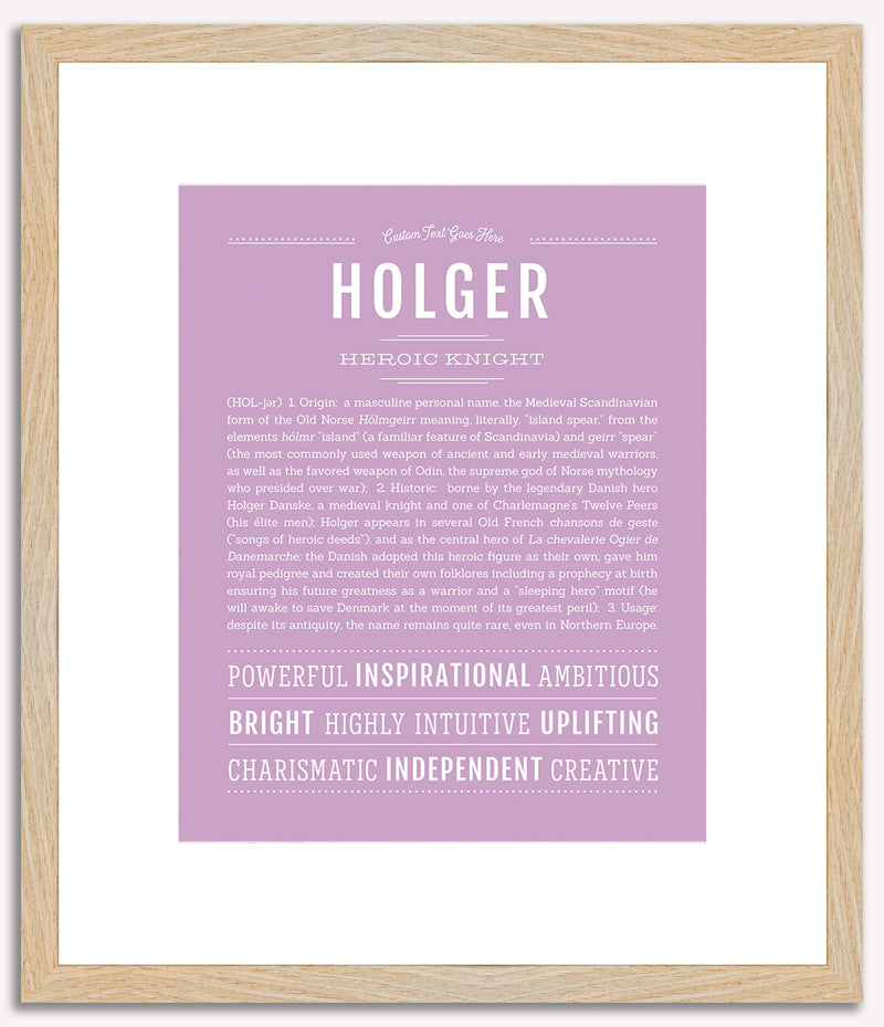 Holger | Name Art Print