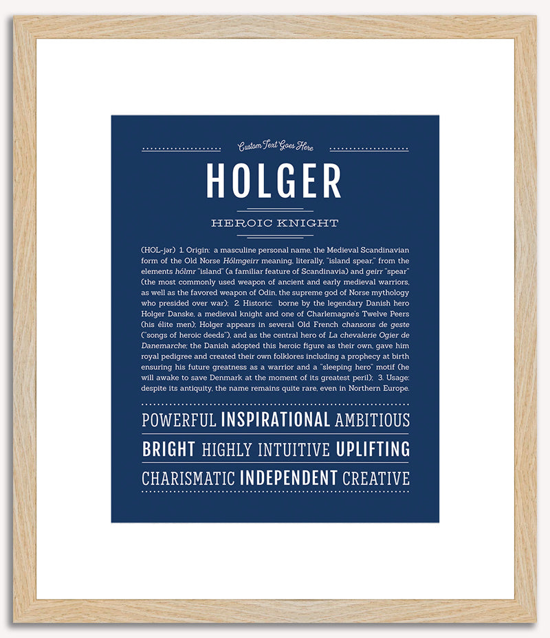 Holger | Name Art Print