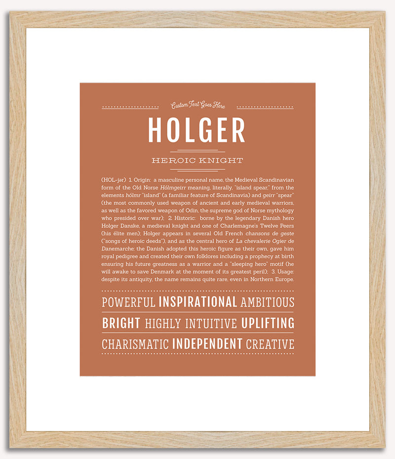 Holger | Name Art Print