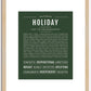 Holiday | Name Art Print