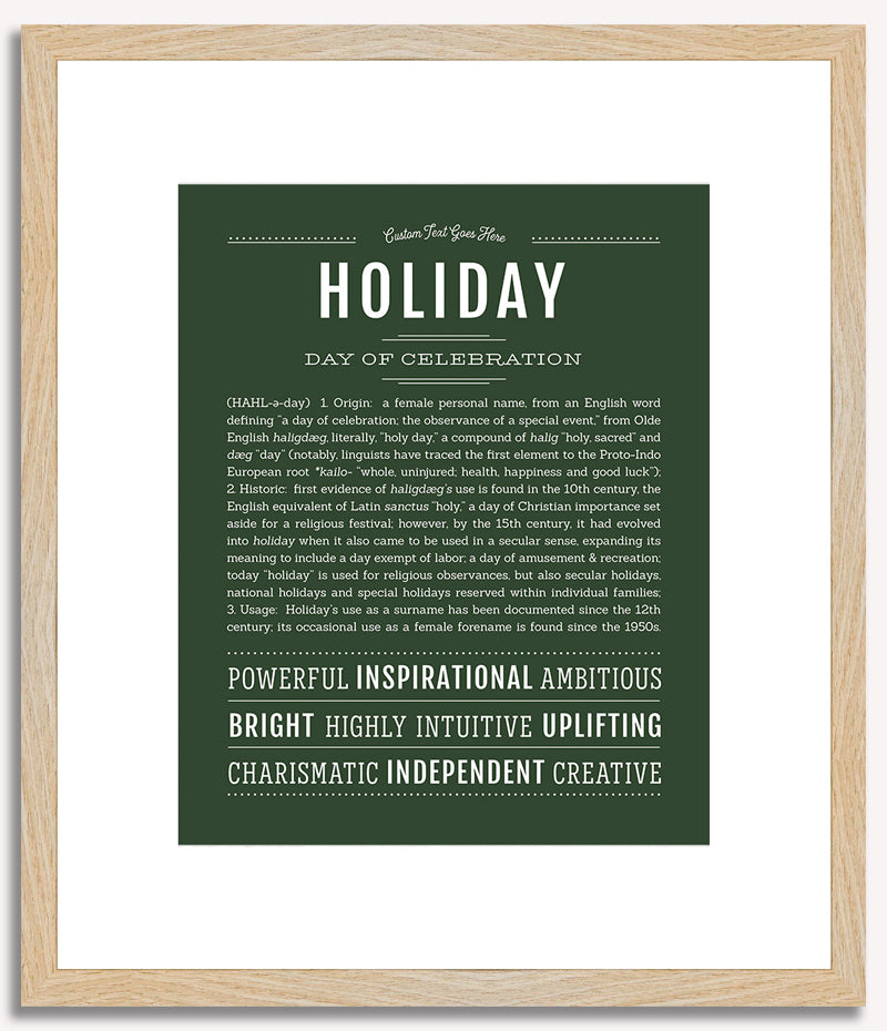 Holiday | Name Art Print