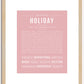 Holiday | Name Art Print