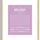 Holiday | Name Art Print