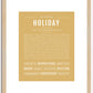 Holiday | Name Art Print